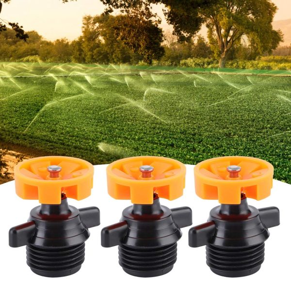 Garden irrigation sprinkler, 360 degree spraying, 1/2 inch interface