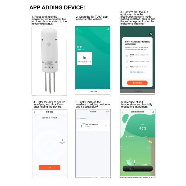 Smart plant monitor, waterproof, WiFi remote connection, battery powered - 图片 7
