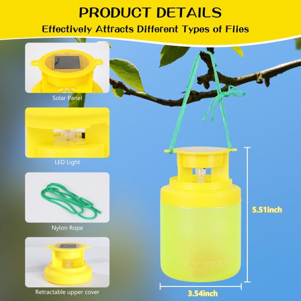 Outdoor fly trap, reusable, powered by solar energy - 图片 3