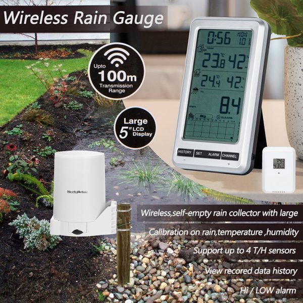 Household rainfall/temperature and humidity intelligent monitoring meter, wireless connection - 图片 2